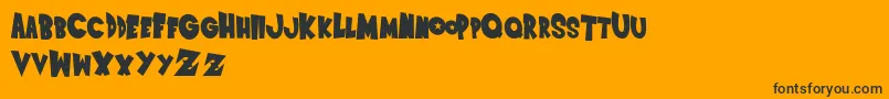 SaiyanSansLeftObliqueregular Font – Black Fonts on Orange Background