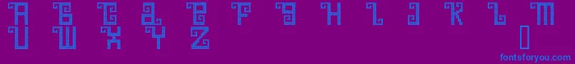 QuetzalDemo Font – Blue Fonts on Purple Background