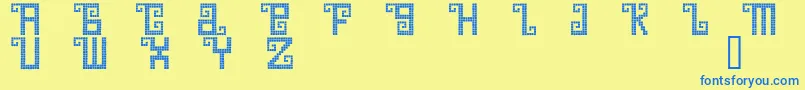 QuetzalDemo Font – Blue Fonts on Yellow Background