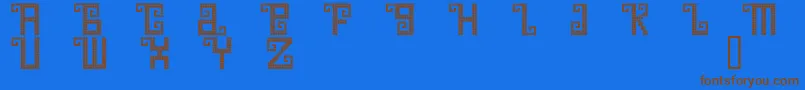 QuetzalDemo Font – Brown Fonts on Blue Background