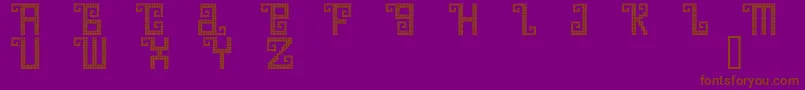 QuetzalDemo Font – Brown Fonts on Purple Background