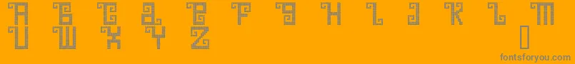 QuetzalDemo Font – Gray Fonts on Orange Background