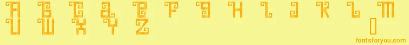 QuetzalDemo Font – Orange Fonts on Yellow Background