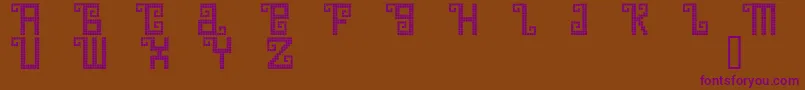 QuetzalDemo Font – Purple Fonts on Brown Background