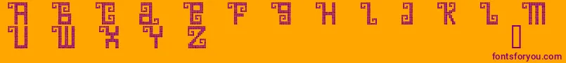 QuetzalDemo Font – Purple Fonts on Orange Background