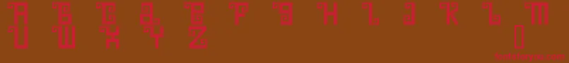 QuetzalDemo Font – Red Fonts on Brown Background