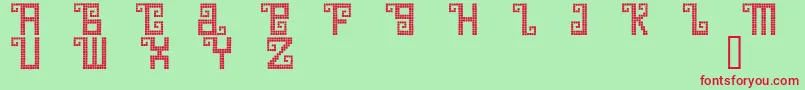 QuetzalDemo Font – Red Fonts on Green Background