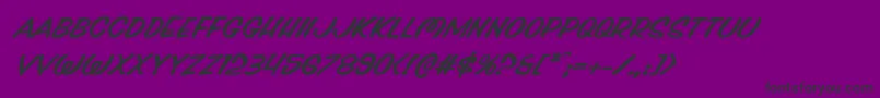 Pressdarlingexpandital Font – Black Fonts on Purple Background