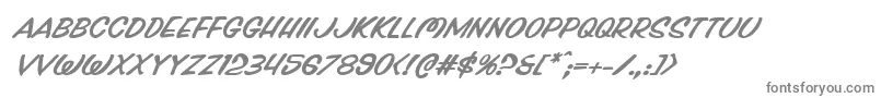 Pressdarlingexpandital Font – Gray Fonts on White Background