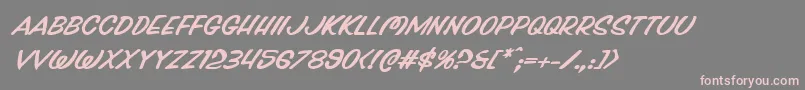 Pressdarlingexpandital Font – Pink Fonts on Gray Background
