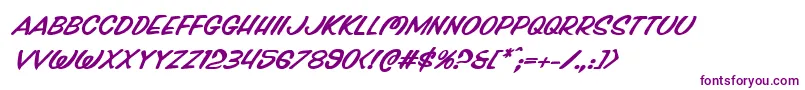 Pressdarlingexpandital Font – Purple Fonts on White Background