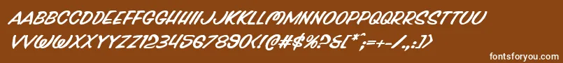 Pressdarlingexpandital Font – White Fonts on Brown Background