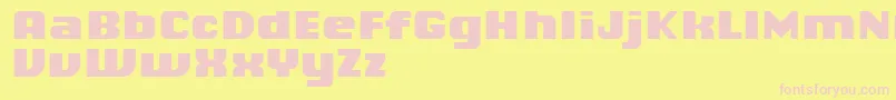 フォントChiqReducedBlack – ピンクのフォント、黄色の背景