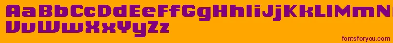 ChiqReducedBlack Font – Purple Fonts on Orange Background
