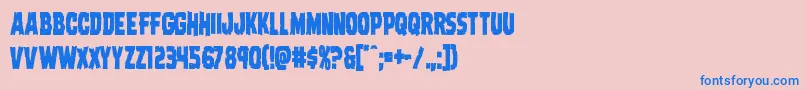 Dreadringercond Font – Blue Fonts on Pink Background