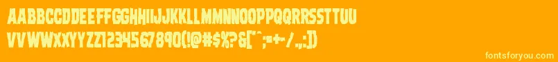 Dreadringercond Font – Yellow Fonts on Orange Background