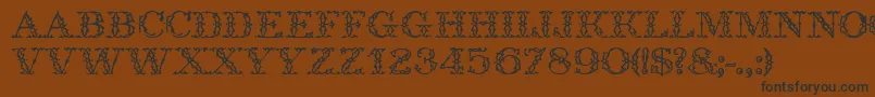 GeIronWorks Font – Black Fonts on Brown Background