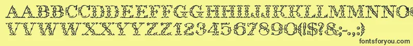 GeIronWorks Font – Black Fonts on Yellow Background