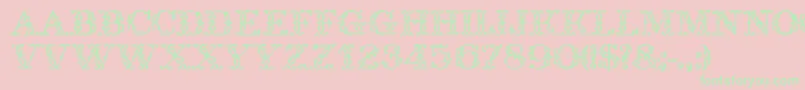 GeIronWorks-Schriftart – Grüne Schriften auf rosa Hintergrund