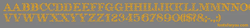 GeIronWorks Font – Orange Fonts on Gray Background