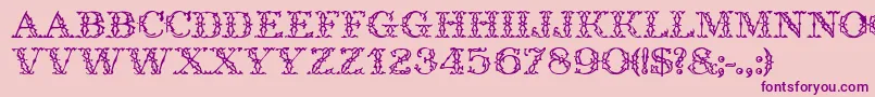 GeIronWorks Font – Purple Fonts on Pink Background