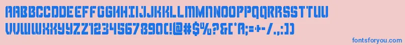 More about Thundertroopercond Font Thundertroopercond Font – Blue Fonts on Pink Background