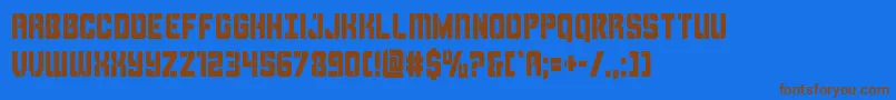 More about Thundertroopercond Font Thundertroopercond Font – Brown Fonts on Blue Background