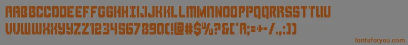 Czcionka Thundertroopercond – brązowe czcionki na szarym tle