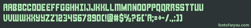 Thundertroopercond Font – Green Fonts on Black Background