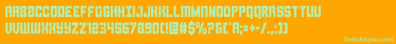 Thundertroopercond-fontti – vihreät fontit oranssilla taustalla