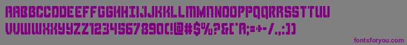 Thundertroopercond Font – Purple Fonts on Gray Background
