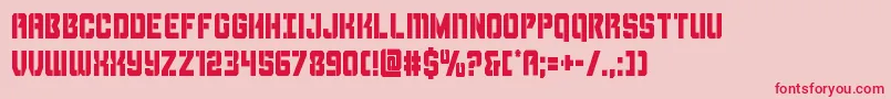 Шрифт Thundertroopercond – красные шрифты на розовом фоне