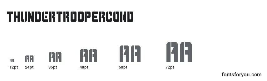 Thundertroopercond Font Sizes