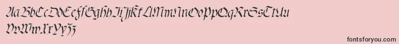 Fractaitalic Font – Black Fonts on Pink Background