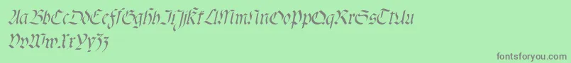 Fractaitalic Font – Gray Fonts on Green Background