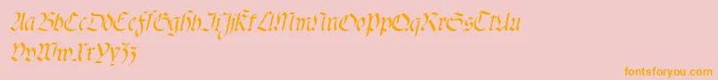 Fractaitalic Font – Orange Fonts on Pink Background