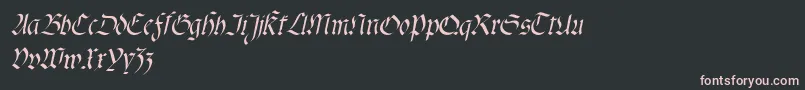 Fractaitalic Font – Pink Fonts on Black Background