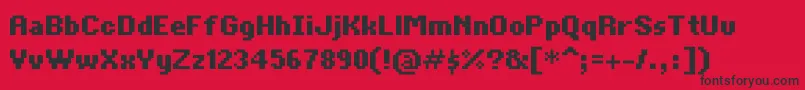 BitKitbold Font – Black Fonts on Red Background