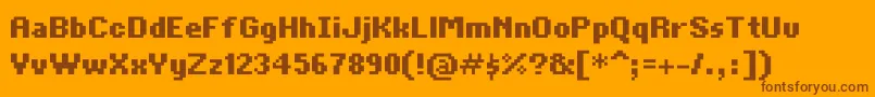 BitKitbold Font – Brown Fonts on Orange Background