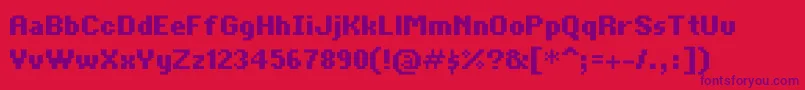 BitKitbold Font – Purple Fonts on Red Background