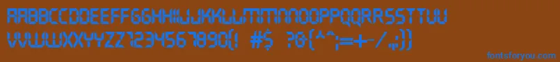 DsCrystal Font – Blue Fonts on Brown Background