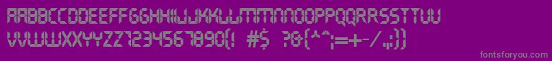 DsCrystal Font – Gray Fonts on Purple Background