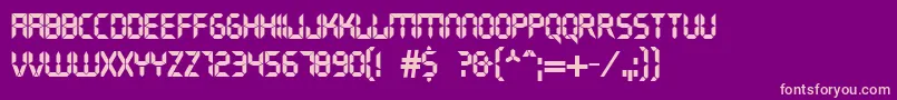 DsCrystal Font – Pink Fonts on Purple Background