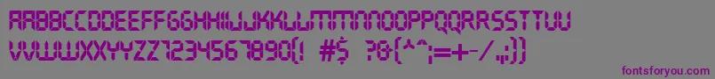 DsCrystal Font – Purple Fonts on Gray Background