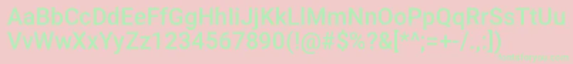 䅮慓捲楰 Font – Green Fonts on Pink Background