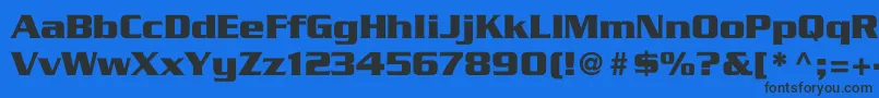 B5 Font – Black Fonts on Blue Background