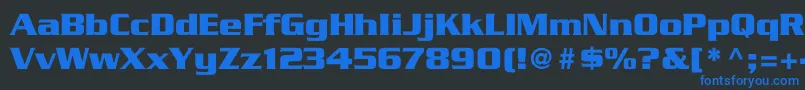 B5 Font – Blue Fonts on Black Background
