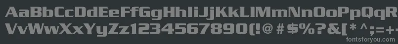 B5-fontti – harmaat kirjasimet mustalla taustalla