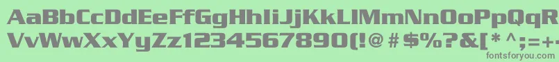 フォントB5 – 緑の背景に灰色の文字