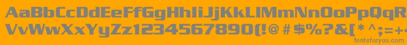 B5 Font – Gray Fonts on Orange Background